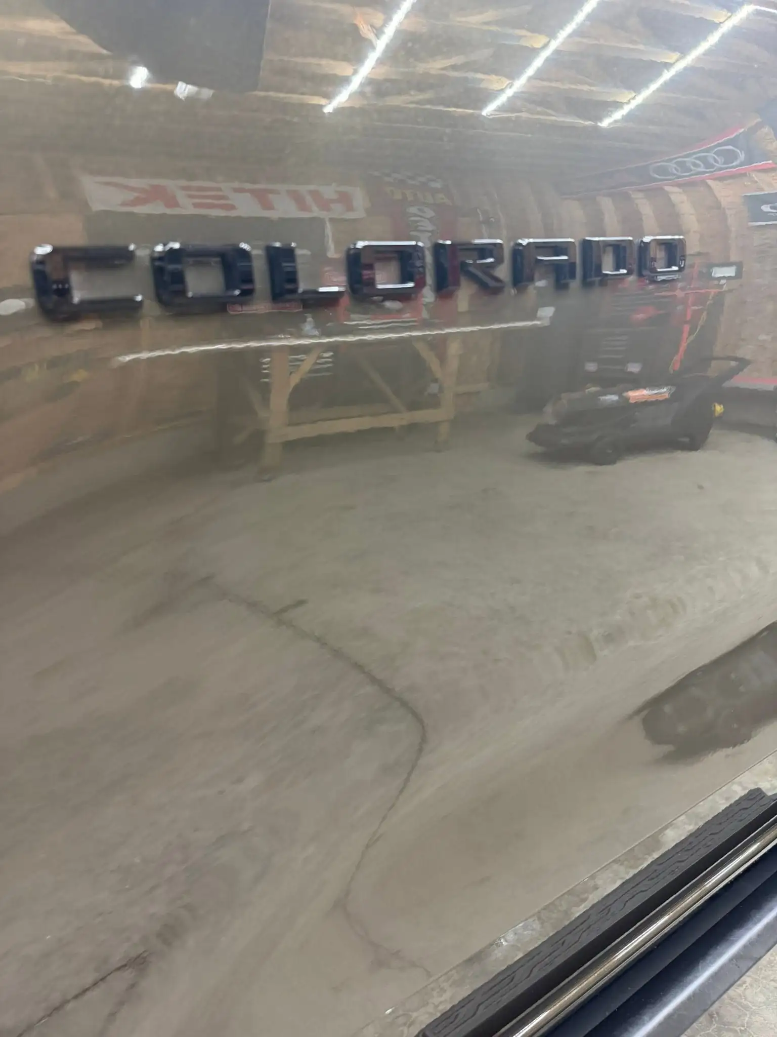 Mud caked over the Colorado lettering, before the detail